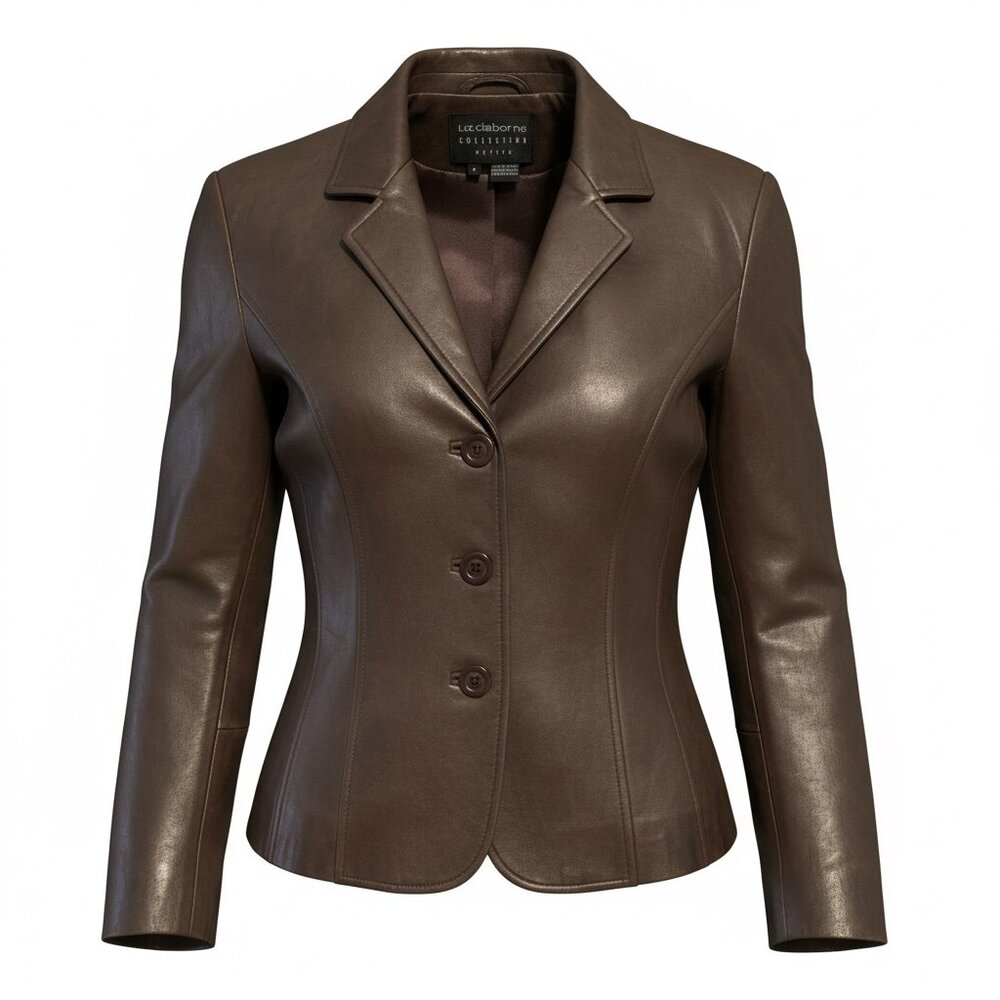 Liz Claiborne Collection Genuine Leather Blazer